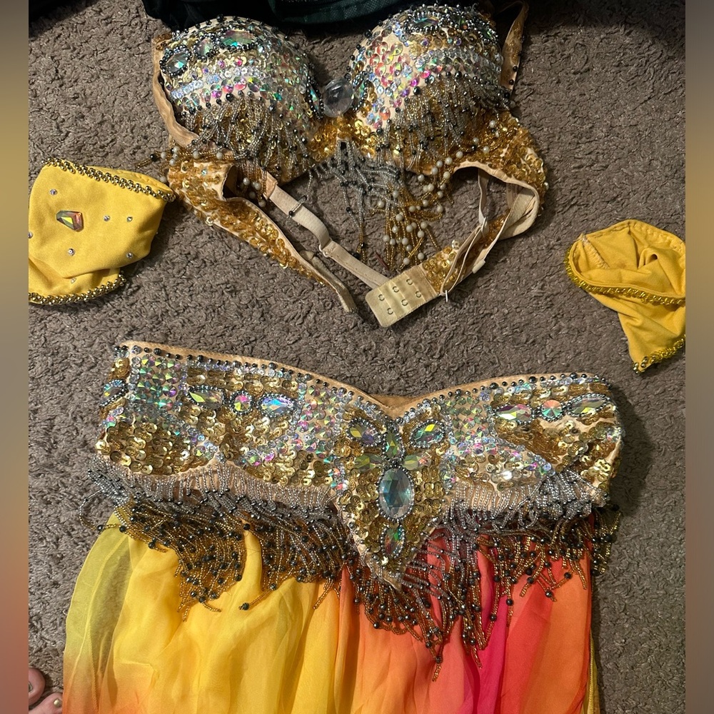 5 piece belly dance costume FULL SET